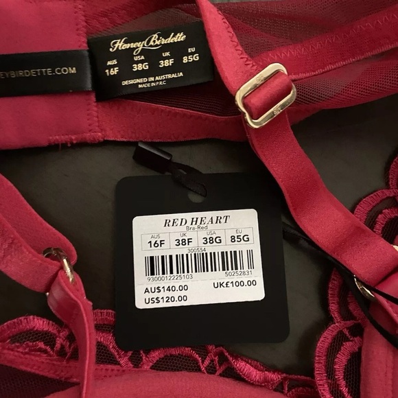 Honey Birdette Red Heart Bra - Picture 5 of 5